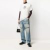 Bolso mensajero Arrow de cuero unisex negro