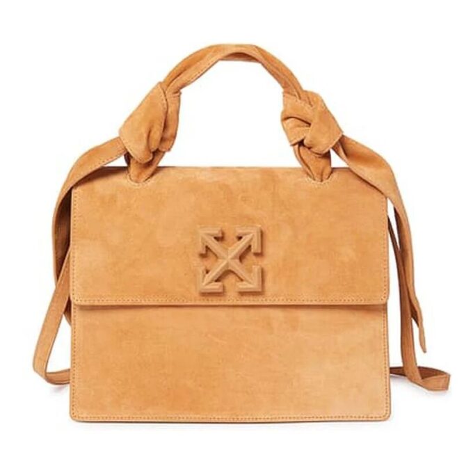 Bolso mensajero de ante Off-White Jitney amarillo