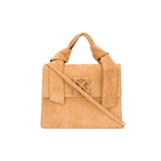 Bolso mensajero de ante Off-White Jitney amarillo