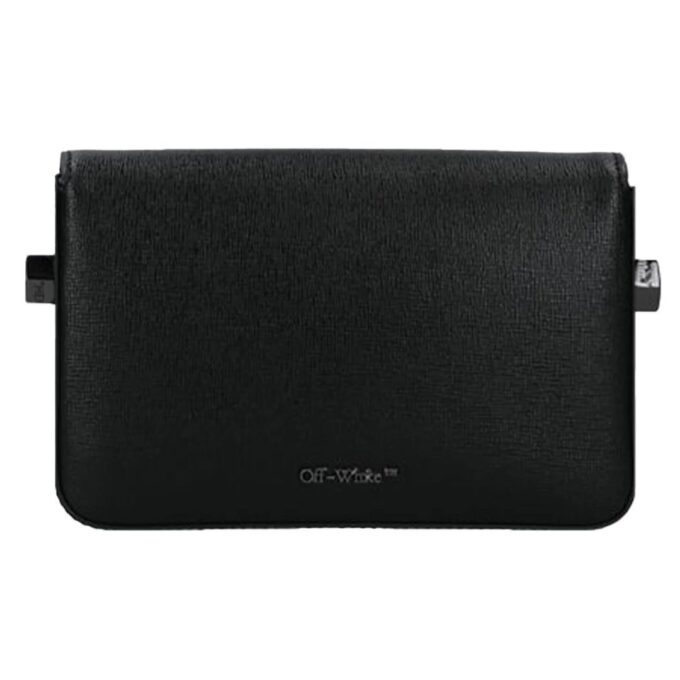 Bolso mini con solapa y logotipo de Off-White «Negro/Blanco»