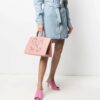 Bolso Off-White con estampado de flores y flechas, rosa