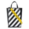 Bolso tipo cubo informal de cuero Off-White Deceleration Negro