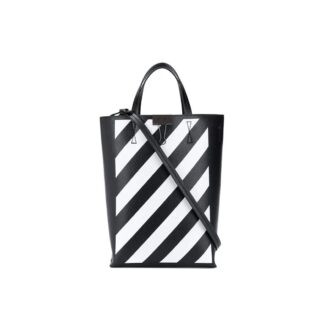 Bolso tipo cubo informal de cuero Off-White Deceleration Negro