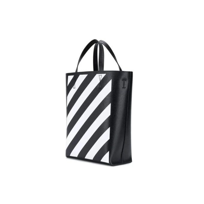 Bolso tipo cubo informal de cuero Off-White Deceleration Negro