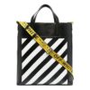 Bolso tote de cuero con logotipo «Negro»