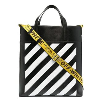 Bolso tote de cuero con logotipo «Negro»