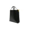 Bolso tote de cuero con logotipo «Negro»