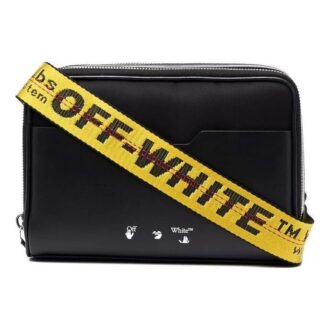 Bolso unisex de cuero de un solo hombro, negro