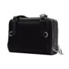 Bolso unisex de cuero de un solo hombro, negro