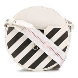 Bolsos de Hombro redondos Diag Negro/Blanco