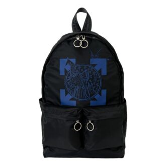 Bolsos de Mano con cremallera y adorno del logotipo clásico de Off-White para hombre, color negro