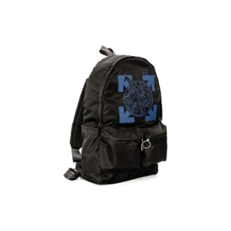 Bolsos de Mano con cremallera y adorno del logotipo clásico de Off-White para hombre, color negro