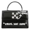 Bolsos de Mano Jitney Serie 1.4 LOGO metálico Cortex Virgil Graffiti Negro
