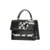 Bolsos de Mano Jitney Serie 1.4 LOGO metálico Cortex Virgil Graffiti Negro