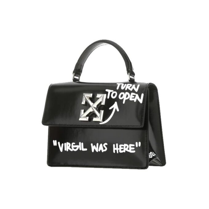 Bolsos de Mano Jitney Serie 1.4 LOGO metálico Cortex Virgil Graffiti Negro