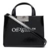 Bolsos de Mano Off-White Baby Box Logo Mini Negro