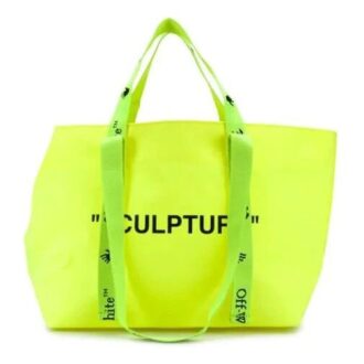 Bolsos Tote con estampado OW amarillo
