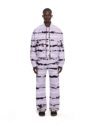Bomber corto con efecto tie-dye en toda la prenda