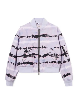 Bomber corto con efecto tie-dye en toda la prenda