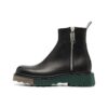 Bota de cuero con cremallera y suela de esponja «Black»