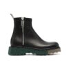 Bota de cuero con cremallera y suela de esponja «Black»