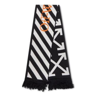 Bufanda clásica Cotton Icon Negro/Blanco