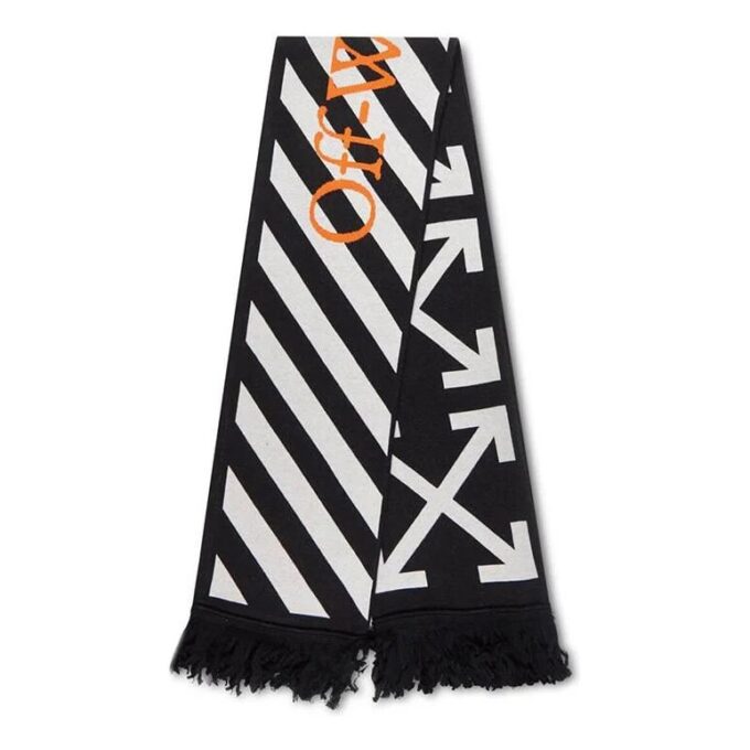 Bufanda clásica Cotton Icon Negro/Blanco