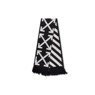 Bufanda clásica Cotton Icon Negro/Blanco