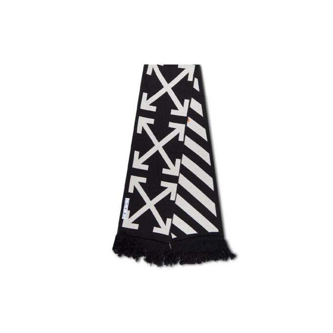 Bufanda clásica Cotton Icon Negro/Blanco