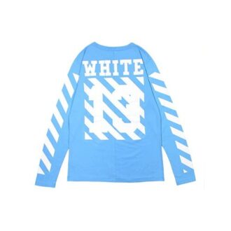 C/O 13 Camiseta de manga larga unisex con rayas alfabéticas azul o 13T