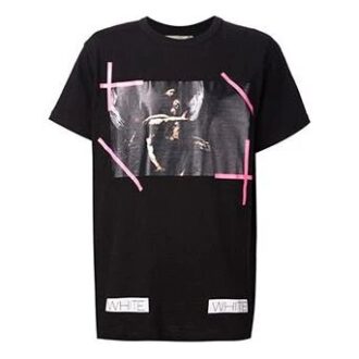 C O VIRGIL ABLO OW Pintura Manga Corta Negro Rosa