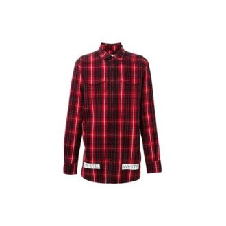C O Virgil Abloh Camisa con rayas diagonales en la espalda «Negro Rojo»