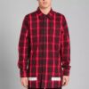 C O Virgil Abloh Camisa con rayas diagonales en la espalda «Negro Rojo»