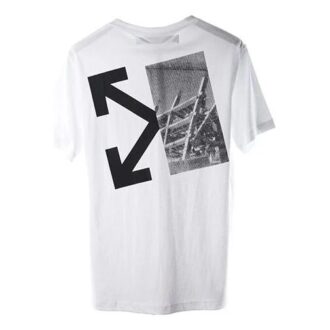 C/O Virgil Abloh Camiseta blanca de hombre con flechas divididas