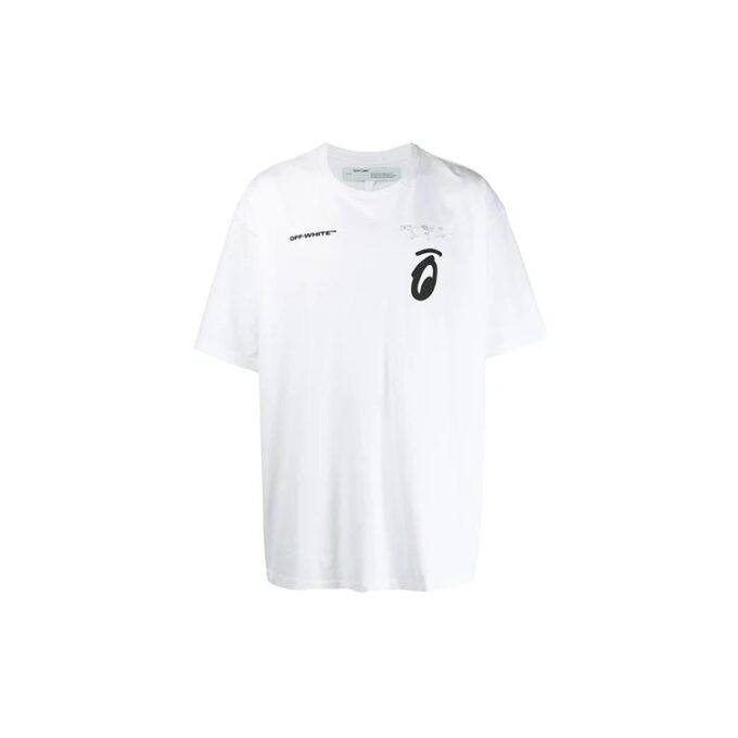 C/O Virgil Abloh Camiseta blanca de hombre con flechas divididas