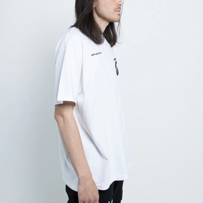 C/O Virgil Abloh Camiseta blanca de hombre con flechas divididas