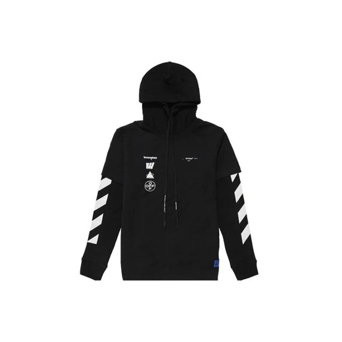 C/O Virgil Abloh Camiseta con capucha para hombre negra Diag Mariana