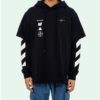 C/O Virgil Abloh Camiseta con capucha para hombre negra Diag Mariana