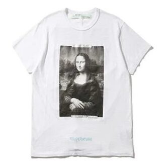 c/o VIRGIL ABLOH Camiseta de corte ajustado MONALISA Mona Lisa de manga corta en blanco