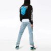 C/O Virgil Abloh Camiseta de hombre negra con calaveras en diagonal