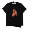 c/o VIRGIL ABLOH Camiseta de manga corta con estampado de llamas