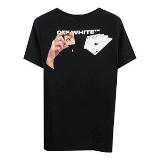 C/O Virgil Abloh Camiseta negra de hombre con corte a mano