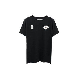 C/O Virgil Abloh Camiseta negra de hombre con corte a mano