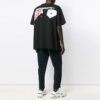 C/O Virgil Abloh Camiseta negra de hombre con corte a mano