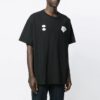 C/O Virgil Abloh Camiseta negra de hombre con corte a mano