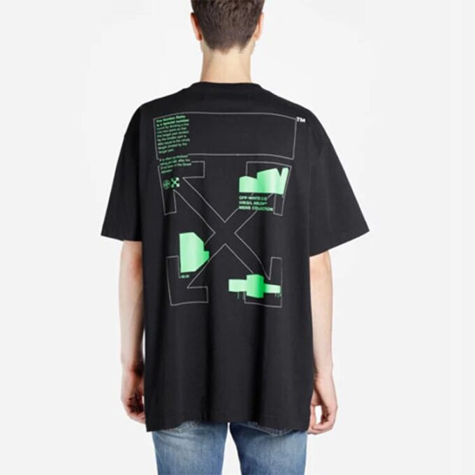 C/O Virgil Abloh Camiseta negra de hombre con formas de arco