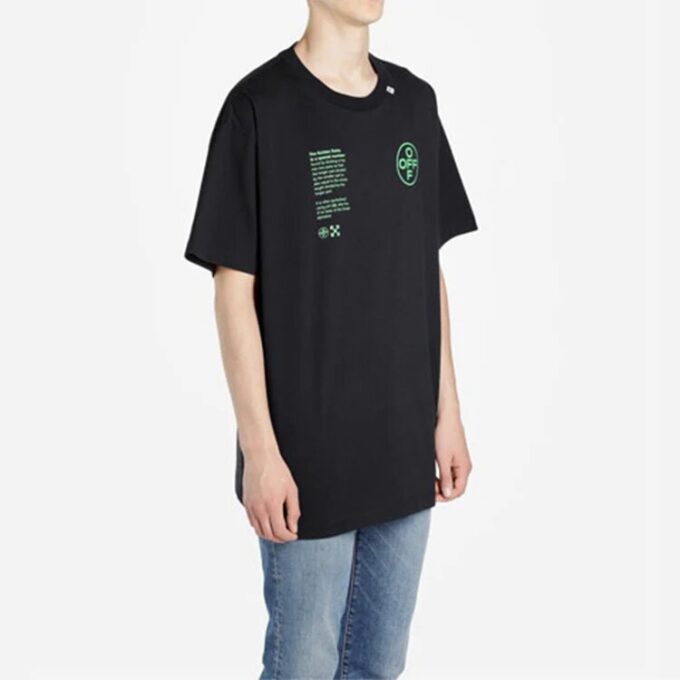 C/O Virgil Abloh Camiseta negra de hombre con formas de arco