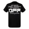 C/O Virgil Abloh Camiseta slim para hombre con logo de líneas onduladas, color negro