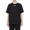C/O Virgil Abloh Camiseta slim para hombre con logo de líneas onduladas, color negro