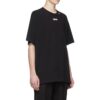 C/O Virgil Abloh Camiseta slim para hombre con logo de líneas onduladas, color negro